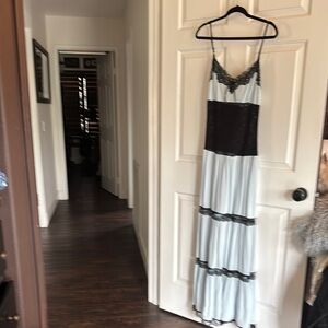 Frankie's Bikinis Black and blue  Resort Maxi Dress